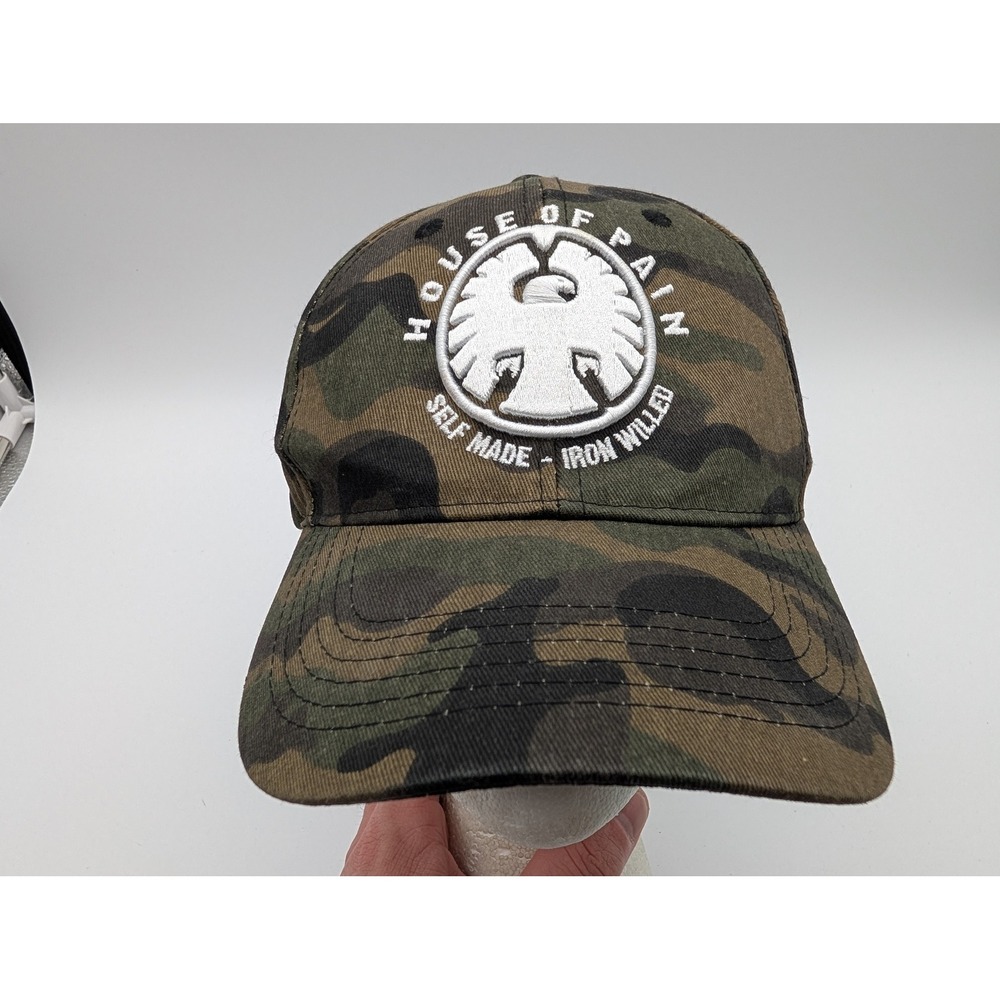 House of Pain Camo Snapback Hat Self Made Iron Willed Gym Apparel Camouflage Cap